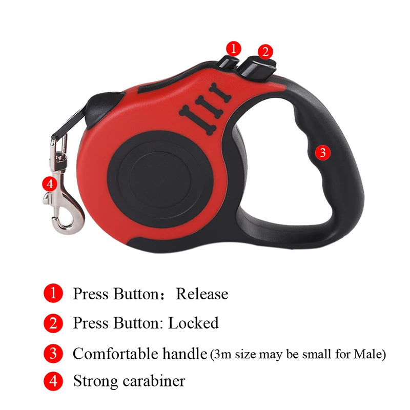 3m 5m Retractable Dog Lead